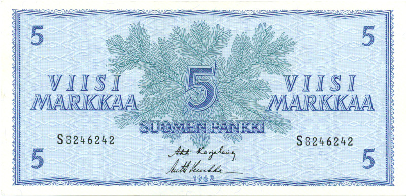 5 Markkaa 1963 S8246242 kl.8